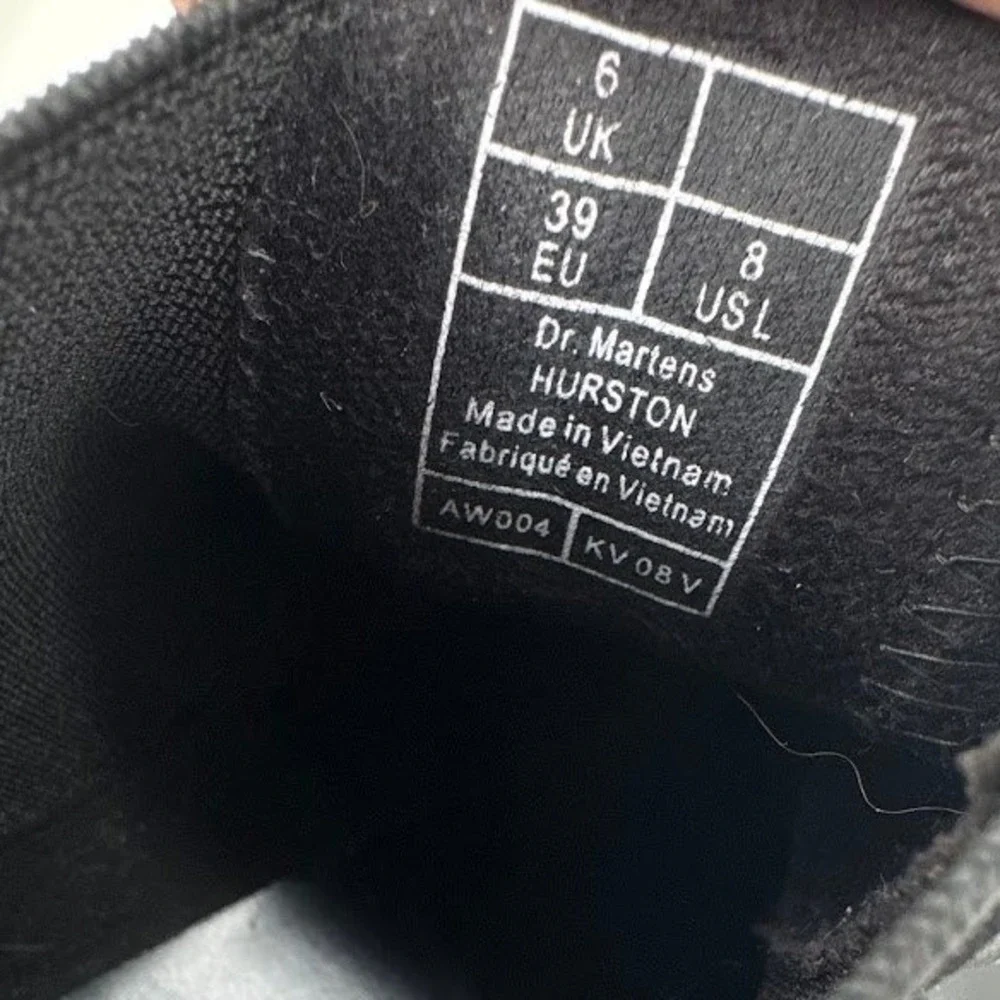 Dr. Martens Hurston Black Leather‎ Heeled Chelsea Boots Womens 8 AW004